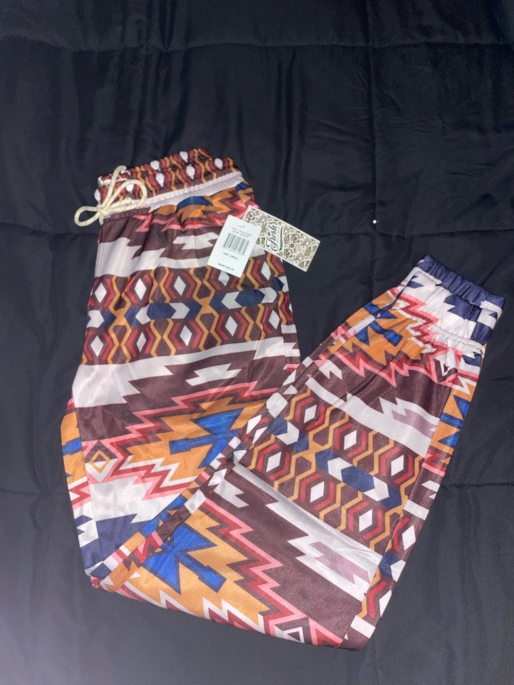 fresh Multicolor Aztec-Print  Jogger Pants
